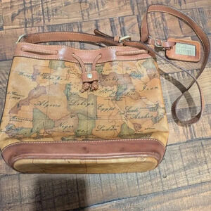 Authentic Alviero Martini  Classe Geo Print Crossbody Bag